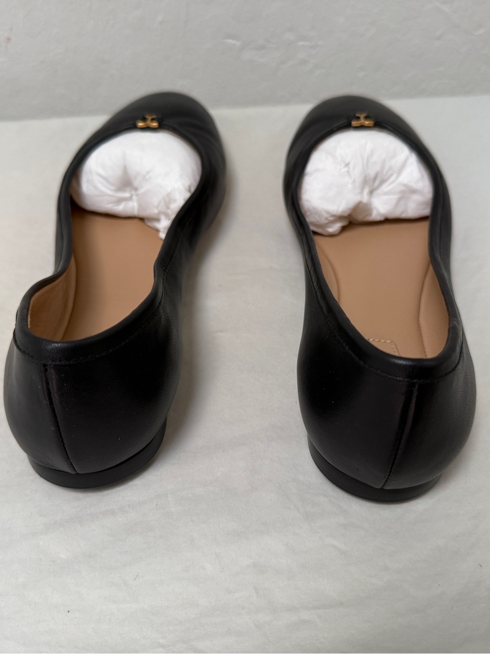 Chloé Marcie Round Toe Ballerina Flats Black Leather Size 40 NWT Box Dust Bag - Picture 8 of 14